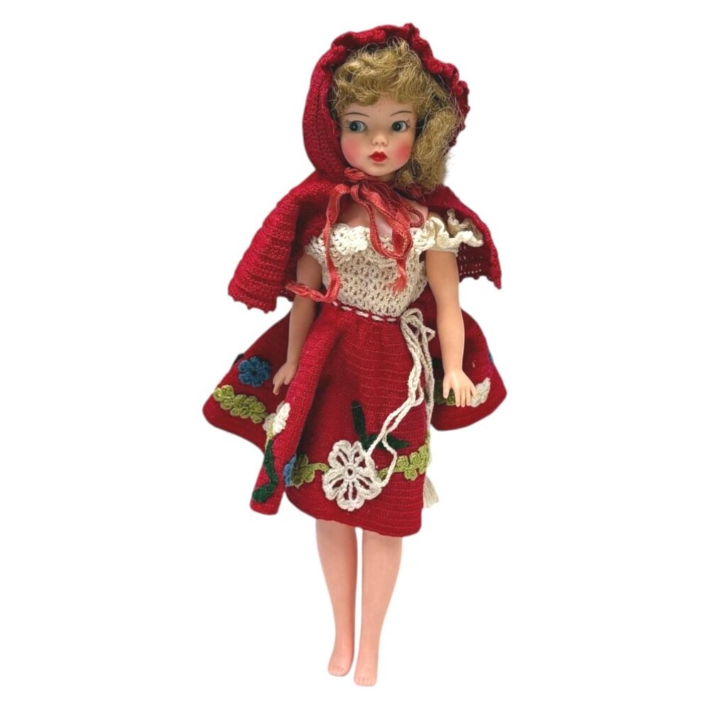 VintageTammy Doll Reliable Canada High Color with Red Crochet Outfit 1960s